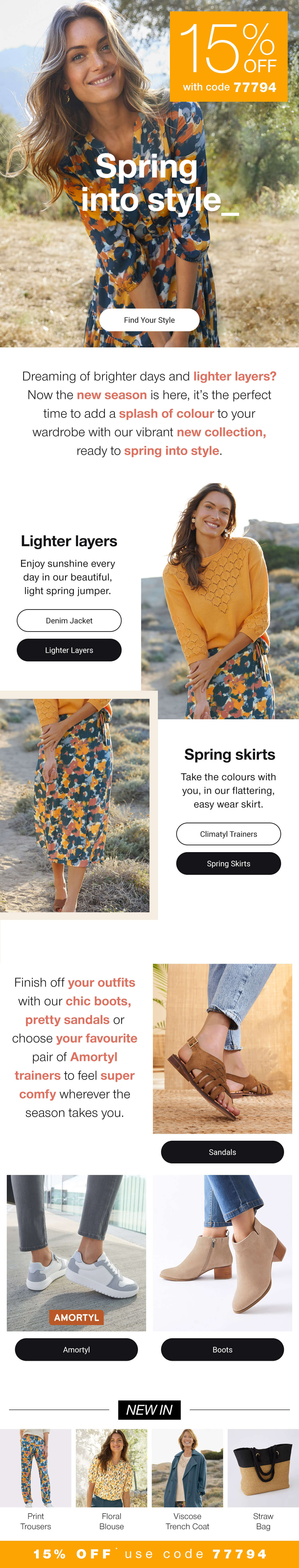 Spring into style - lighter layers - spring skirts