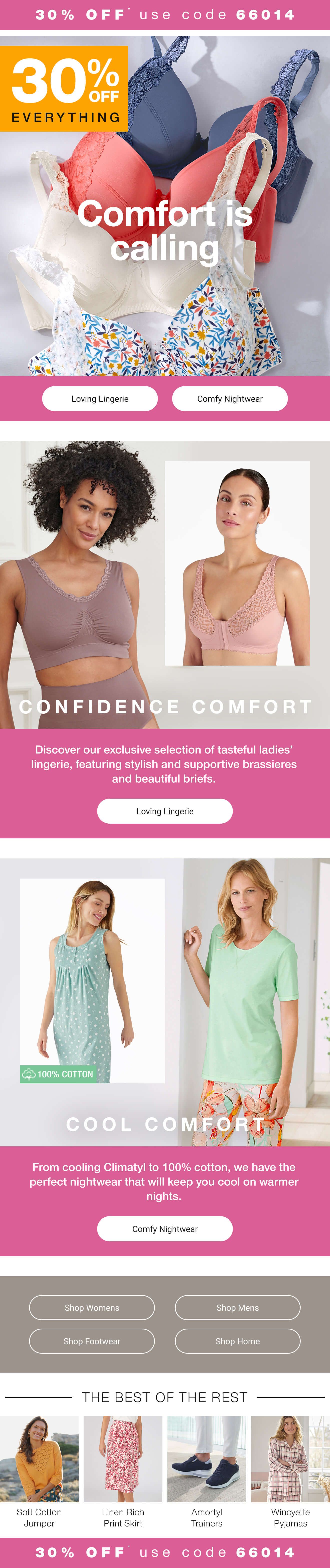 Comfort is calling - lingerie and nightwear