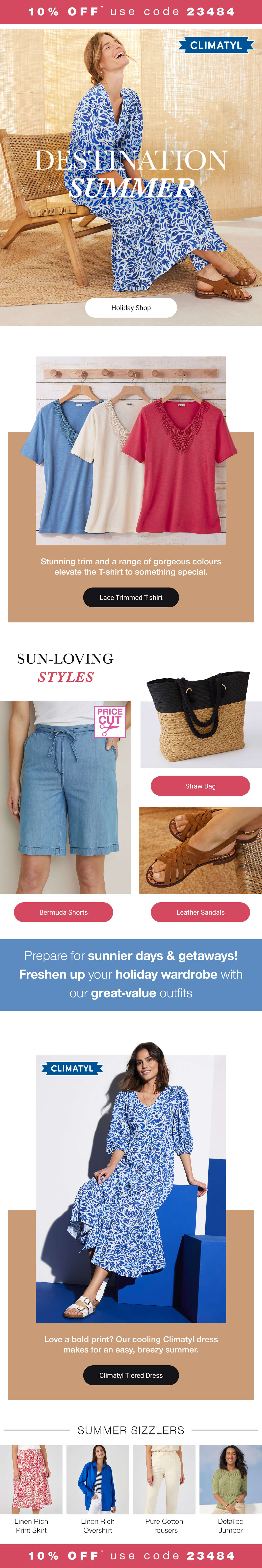 Destination summer - holiday shop